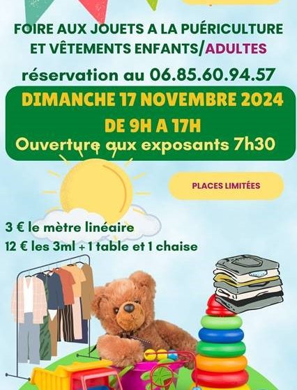 Foire aux jouets et puériculture du comité des... Le 17 nov 2024