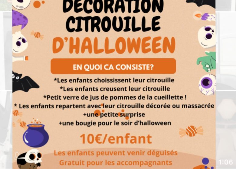 Atelier Décoration Halloween Du 21 au 31 oct 2024