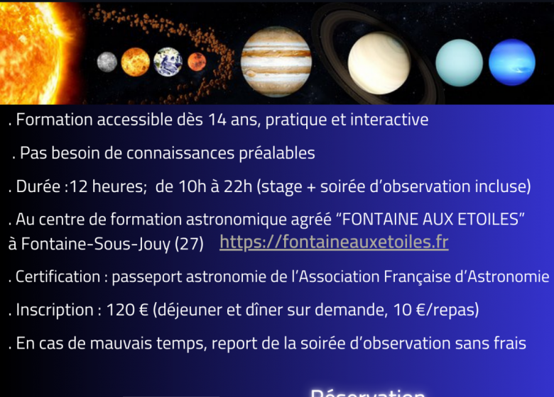 Stage Astronomie Le 30 nov 2024